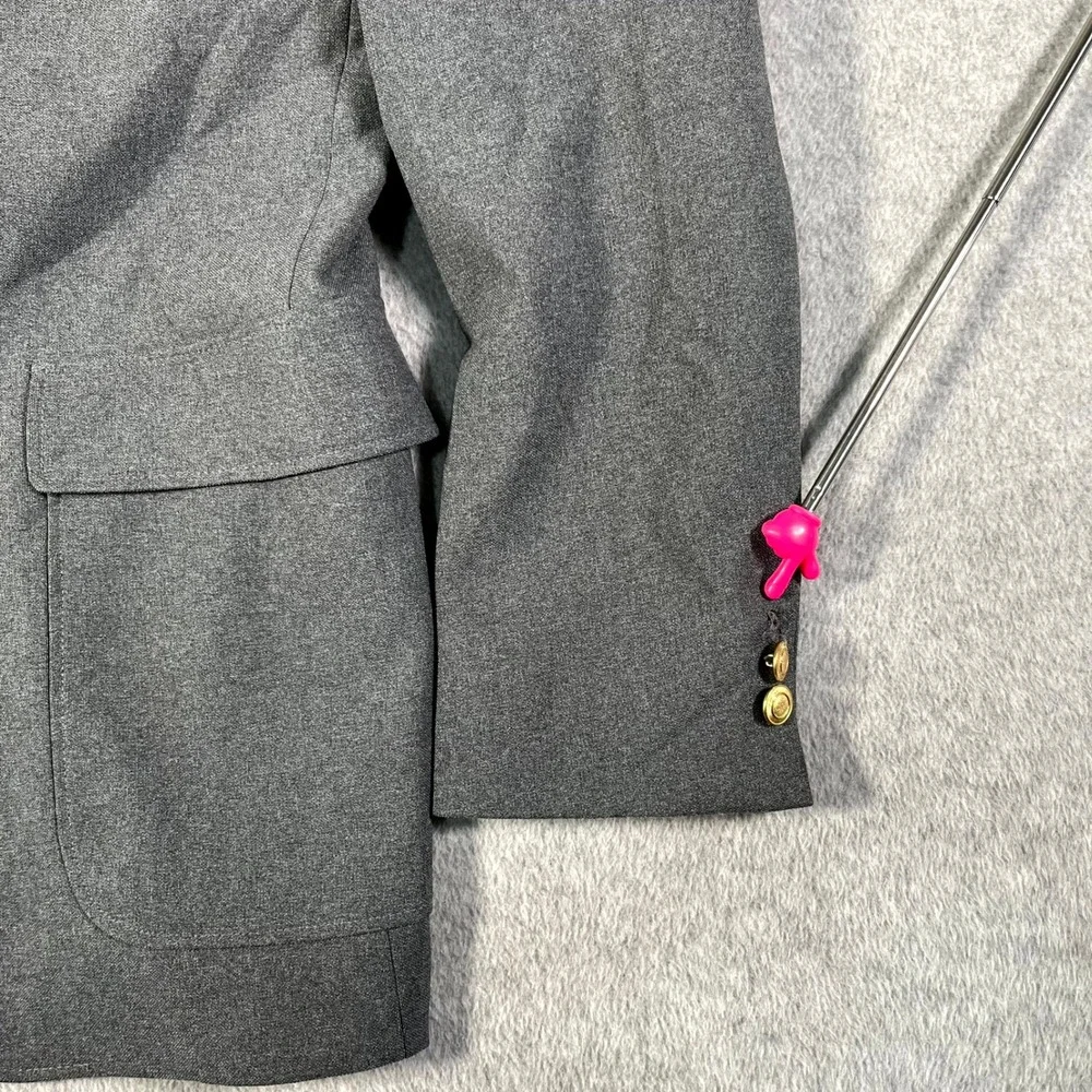 Oakton Ltd Blazer Jacket Mens 38R Gray Single Breasted Notch Lapel Business